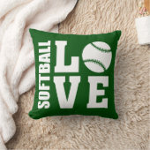 Softball-spelers, Love Softball, Green Kussen (Deken)