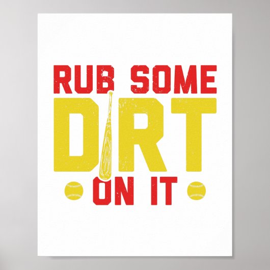 Softball Sport | Giften van het spellingsteam van  Poster (Voorkant)