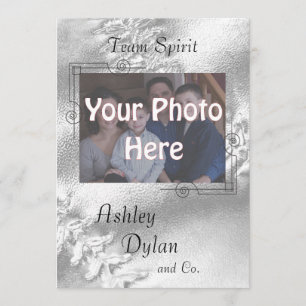 Softball Sports Blended Family Photo Wedding Kaart