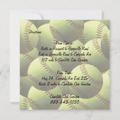 Softball Sports Wedding Theme Reception Kaart (Achterkant)