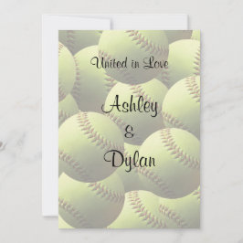 Softball Sports Wedding Theme Weddenschap Kaart