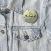 Softball Sports Wedding Theme Weddenschap Ronde Button 5,7 Cm (In situ)
