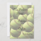 Softball Sportthema Blinde familieweduwschap Kaart (Voorkant)