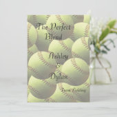 Softball Sportthema Blinde familieweduwschap Kaart (Staand voorkant)