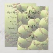 Softball Sportthema Blinde familieweduwschap Kaart (Voorkant / Achterkant)