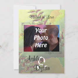 Softball Sportthema Fotobruiloft Kaart