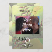 Softball Sportthema Fotobruiloft Kaart (Voorkant / Achterkant)