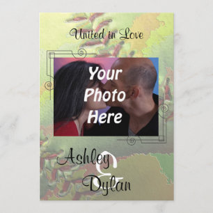 Softball Sportthema Fotobruiloft Kaart