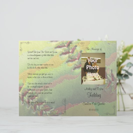 Softball Sportthema Fotoweduwenprogramma (Staand voorkant)