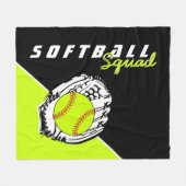 Softball Squad Fleece Deken (Voorkant (Horizontaal))