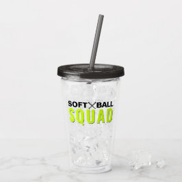 Softball Squad Tumbler Acryl Drinkbeker