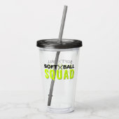 Softball Squad Tumbler Acryl Drinkbeker (Achterkant)