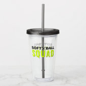 Softball Squad Tumbler Acryl Drinkbeker (Voorkant)