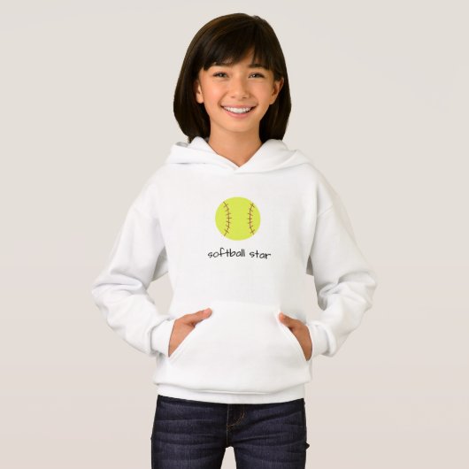 Softball Star Hoodie (Voorkant volledig)