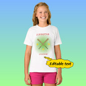 Softball star player aangepaste tekst t-shirt