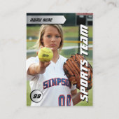 Softball Stats Shield Kaart Softball Trading Kaart Contactkaartje (Achterkant)