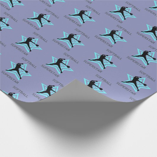 Softball Superstar Cadeaupapier (Hoek)