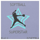 Softball Superstar Fabric Stof (Close Up)