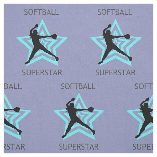 Softball Superstar Fabric Stof (Swatch)