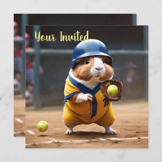 Softball Superstar: Het grote spel van het cavia, Kaart (Voorkant / Achterkant)