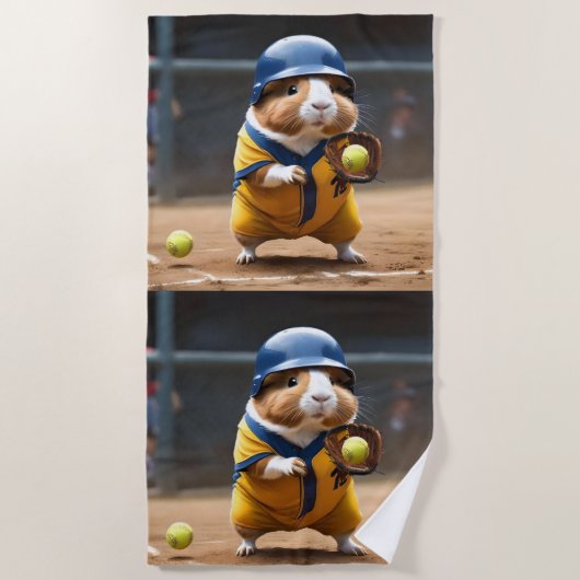 Softball Superstar: Het grote spel van het cavia, Strandlaken (Voorkant)