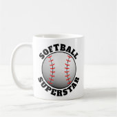 Softball Superstar Sport Koffiemok (Links)