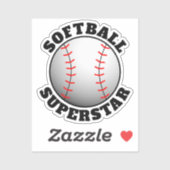 Softball Superstar Sport Sticker (Vel)