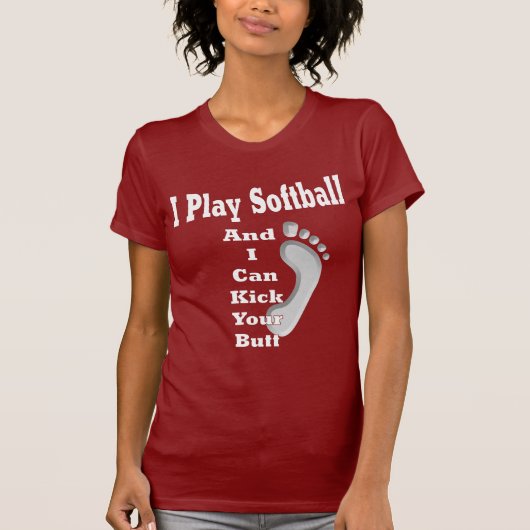 Softball T Shirt - Ik speel Softball... (Voorkant)