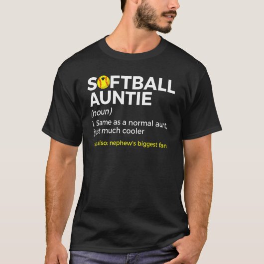 Softball tante Definition Nephew's grootste ventil T-shirt (Voorkant)