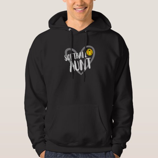 Softball Tante Hart Hoodie (Voorkant)
