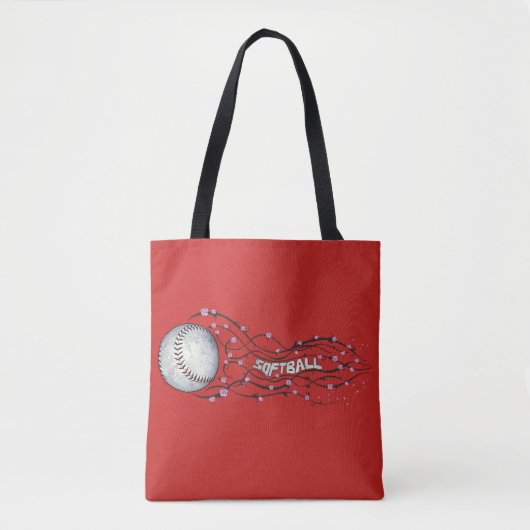 Softball-Tas Tote Bag (Voorkant)