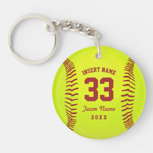Softball Team Custom Sleutelhanger