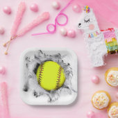 Softball-team Napkins Papieren Bordje (Feest)
