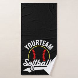 Softball Team Speler VOEG NAAM TOE Personalized Le Bad Handdoek