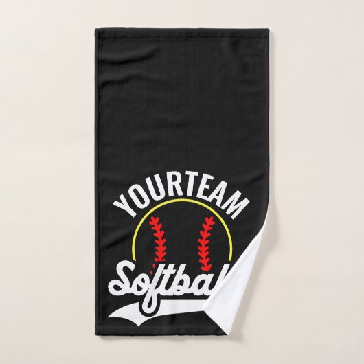 Softball Team Speler VOEG NAAM TOE Personalized Le Bad Handdoek (Handdoek)