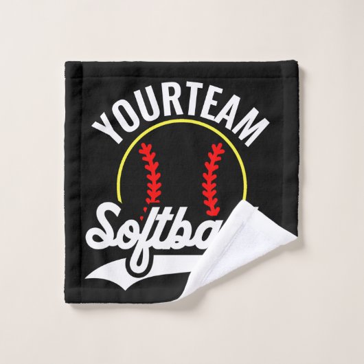 Softball Team Speler VOEG NAAM TOE Personalized Le Bad Handdoek (Wasdoekje)