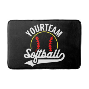 Softball Team Speler VOEG NAAM TOE Personalized Le Badmat