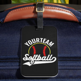 Softball Team Speler VOEG NAAM TOE Personalized Le Bagagelabel