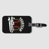 Softball Team Speler VOEG NAAM TOE Personalized Le Bagagelabel (Voorkant (horizontaal))