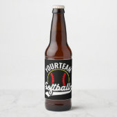 Softball Team Speler VOEG NAAM TOE Personalized Le Bier Etiket (Voorkant)