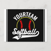 Softball Team Speler VOEG NAAM TOE Personalized Le Briefkaart (Voorkant)