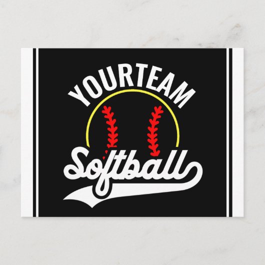 Softball Team Speler VOEG NAAM TOE Personalized Le Briefkaart (Voorkant)