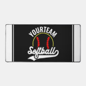 Softball Team Speler VOEG NAAM TOE Personalized Le Bureaumat (Voorkant)