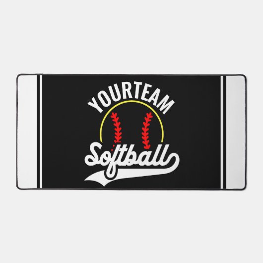Softball Team Speler VOEG NAAM TOE Personalized Le Bureaumat (Voorkant)