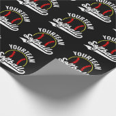 Softball Team Speler VOEG NAAM TOE Personalized Le Cadeaupapier (Hoek)