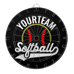 Softball Team Speler VOEG NAAM TOE Personalized Le Dartbord