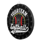 Softball Team Speler VOEG NAAM TOE Personalized Le Dartbord (Voorkant Rechts)