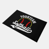 Softball Team Speler VOEG NAAM TOE Personalized Le Deurmat (Schuin)