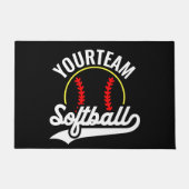 Softball Team Speler VOEG NAAM TOE Personalized Le Deurmat (Voorkant)