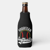 Softball Team Speler VOEG NAAM TOE Personalized Le Flesjeskoeler (Fles Voorkant)